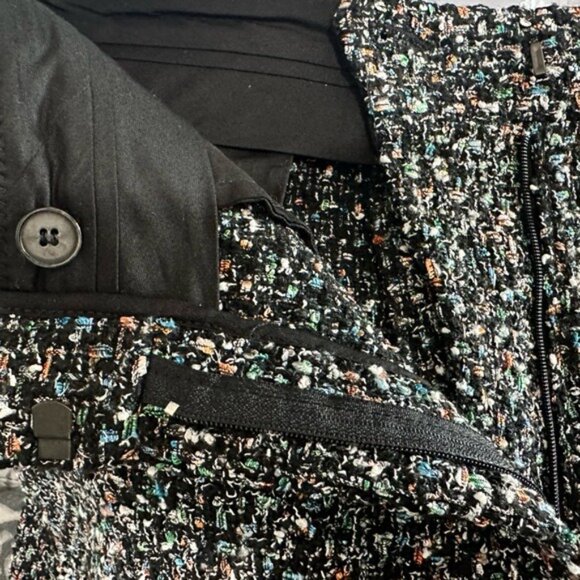 Sandro Space Tweed Wide Leg Textured Shorts Size 42 - Picture 12 of 16